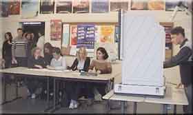Klassenraum, in dem die Juniorwahl stattfindet