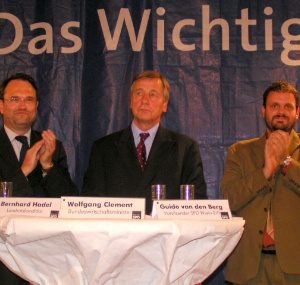 Bernhard Hadel, Wolfgang Clement, Guido van den Berg