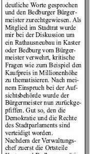 Anzeige in der Werbepost vom 27.09.2006