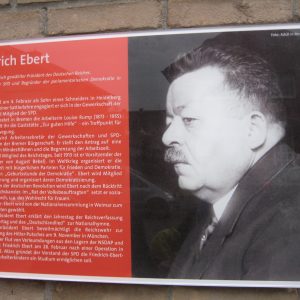Gedenktafel für Friedrich Ebert auf der Friedrich-Ebert-Straße in Kaster