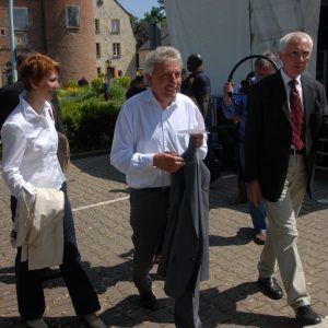 Heike Steinhäuser gemeinsam mit Jürgen Roters und Landsratskandidat Hans Krings (re.)