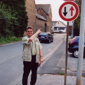 Hermann Sanders am Engpass Kirchherten (Pützer Straße)